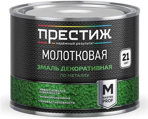 Эмаль Престиж с молотковым эффектом, черная, 0,4л купить в СОМ