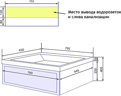 Тумба-умывальник подвесная Azario Belloni 80, зеленый, с раковиной Астория 80 купить в СОМ