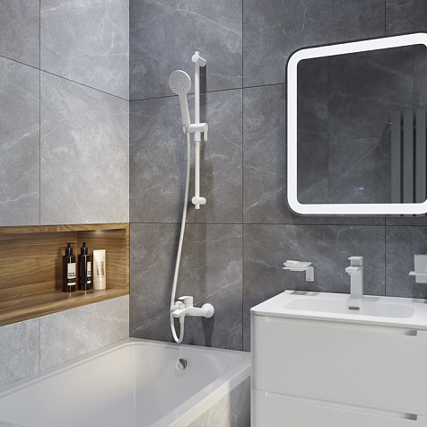 Стойка душевая Iddis Ray RAY70W0i17, белый матовый купить в СОМ
