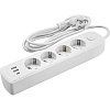Удлинитель ОНЛАЙТ OPE-USB-04-500-ESC-3x1  4 гн, 2гн USB-A,1гн USB-С, 5 м, выкл СЗ 10А IP20 бел. купить в СОМ