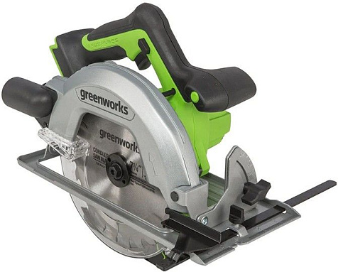 Пила циркулярная Greenworks GD24CS, 24В, Li-ion, без АКБ и ЗУ, 185х20мм, бесщеточная купить в СОМ