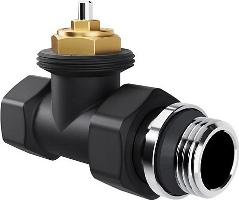 Набор термостатический для радиатора прямой 1/2" М30х1.5 черный Royal Thermo Design купить в СОМ