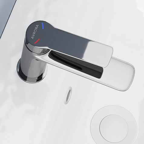 Смеситель для раковины Avrora Slim AV5010, латунь, хром купить в СОМ