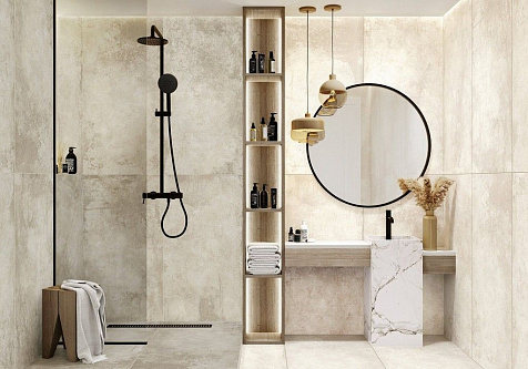 Керамогранит Alma Ceramica Cemento  Бежевый, 600х600х9 мм, 3 шт. - 1.08 кв. м GFU6060CMT04R купить в СОМ