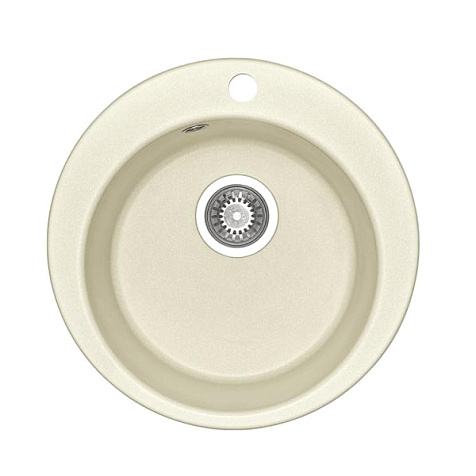 Мойка каменная Aquaton Иверия, 480х480х190 мм, белая купить в СОМ