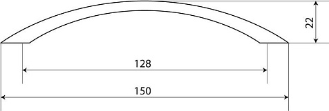 Ручка-скоба мебельная StahlBuro A204-128 SB матовое золото, уп=2шт. купить в СОМ