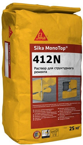 Смесь конструкционная ремонтная Sika MonoTop 412 N, 25 кг купить в СОМ