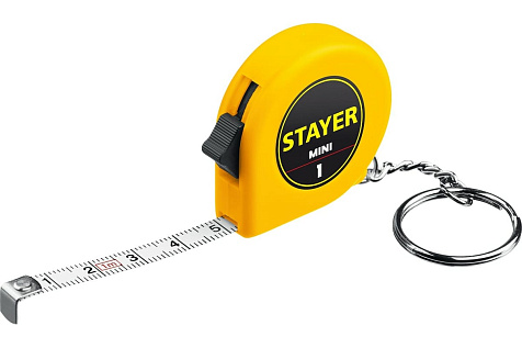 Рулетка-брелок Stayer Standart, 1м х 6мм купить в СОМ