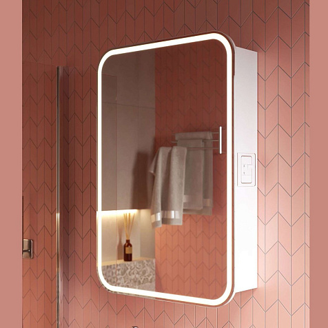 Зеркало-шкаф Alavann Lana 55-01, белый купить в СОМ