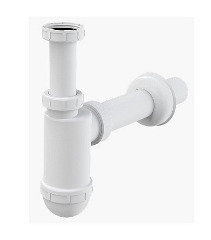 Сифон для умывальника AlcaPlast A43/AG210522140, d 40 мм, с накидной гайкой 5/4 купить в СОМ