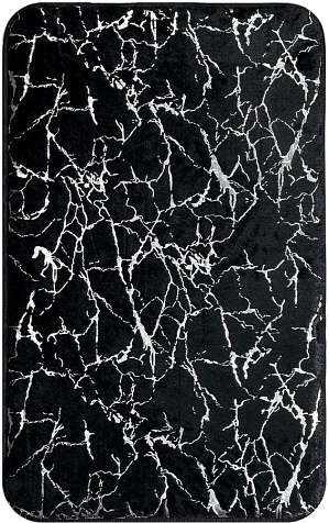 Коврик для ванной Fora Marble FOR-HAP-50-80-MBB 50 х80 см, черный с серебром купить в СОМ