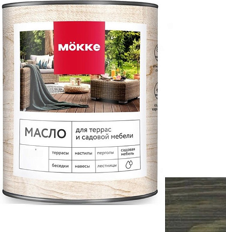 Масло Mokke, для террас, графит, 0.75 л купить в СОМ