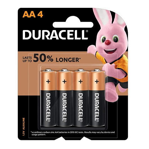 Элемент питания Duracell Basic AA, Bl 4 шт купить в СОМ