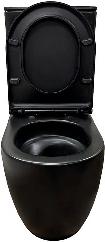 Унитаз-компакт Azario Cobalt-Black AZ-6089A-MB, безободковый, торнадо, сиденье микролифт купить в СОМ