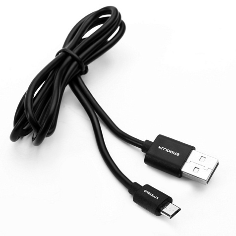 Кабель USB Micro USB ERGOLUX ELX-CDC01P-C02 ПРОМО, 2А, 1м, Черный купить в СОМ