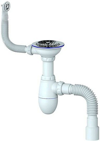 Сифон для мойки Unicorn B426Р, 3 1/2", с круглым переливом купить в СОМ