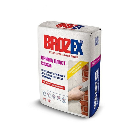 Штукатурка гипсовая Brozex Прима Пласт GP55, 3 кг купить в СОМ