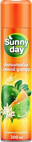 Освежитель воздуха Sunny Day Антитабак, сочный цитрус 300мл купить в СОМ