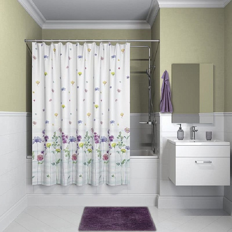 Штора для ванной Iddis B12P118i11, 180х180 см, полиэстр купить в СОМ