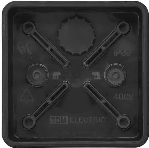 Коробка распределительная TDM двухкомпонентная ОУ 80х80х40 8гермов.,черный IP66 купить в СОМ