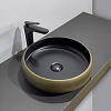 Раковина накладная Comforty 78651 415 х415 х115 мм, круглая, бронза/черный купить в СОМ