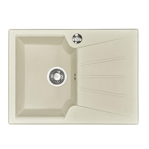 Мойка каменная Aquaton Монца 500х680х175 мм, жемчуг купить в СОМ