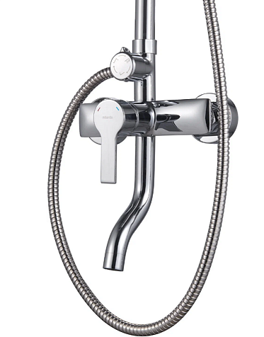Система душевая Milardo Stripe STRSB1FM06, смеситель, тропический душ купить в СОМ