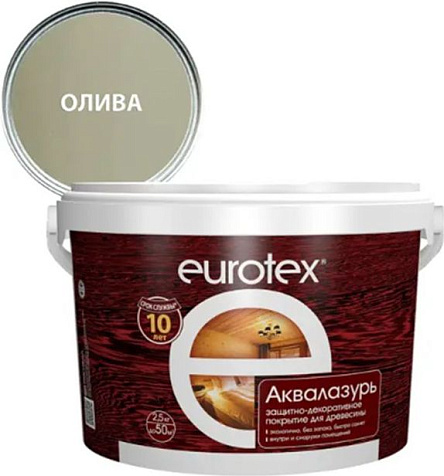 Антисептик декоративный Eurotex, олива, 2.5 кг купить в СОМ