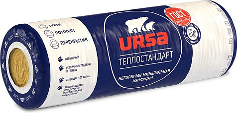 Маты теплоизоляционные URSA ТеплоСТАНДАРТ, 6560х1220х100 мм, 8 кв.м. купить в СОМ