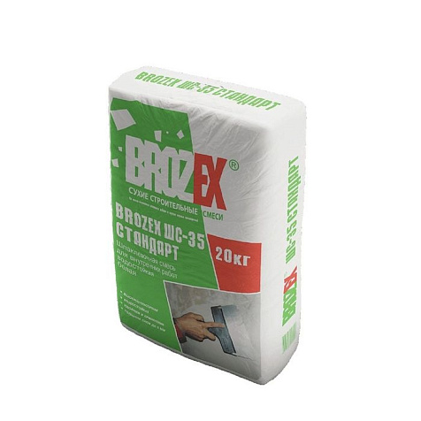 Шпаклевка цементная BROZEX ШС-35 Стандарт, белая, 20 кг купить в СОМ
