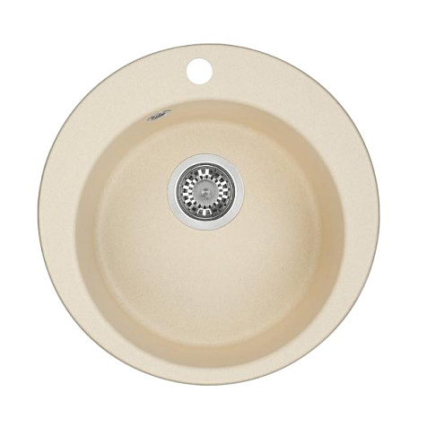 Мойка каменная Aquaton Иверия, 480х480х190 мм, сепия купить в СОМ