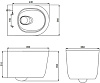 Унитаз подвесной Comforty CF3C789WH, безободковый, торнадо, сиденье тонкое, микролифт купить в СОМ